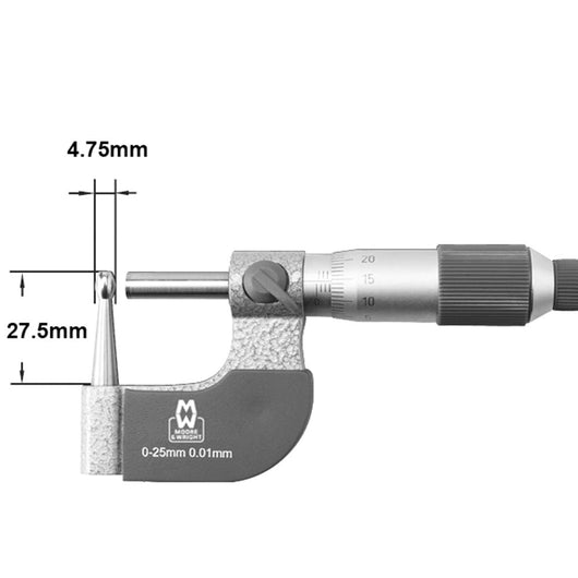 moore and wright 0 25mm tube micrometer mw255 01