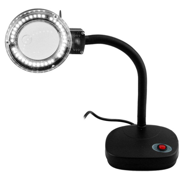 aoyue 927 desktop magnifying led lamp black with fully adjustable gooseneck
