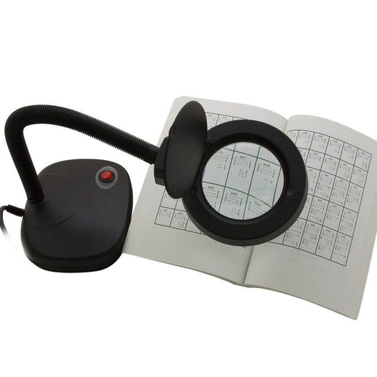 aoyue 927 desktop magnifying led lamp black with fully adjustable gooseneck