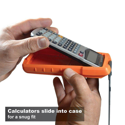 calculated industries 5022 2 armadillo gear hard protective case in orange and gray