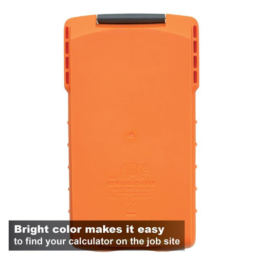calculated industries 5022 2 armadillo gear hard protective case in orange and gray