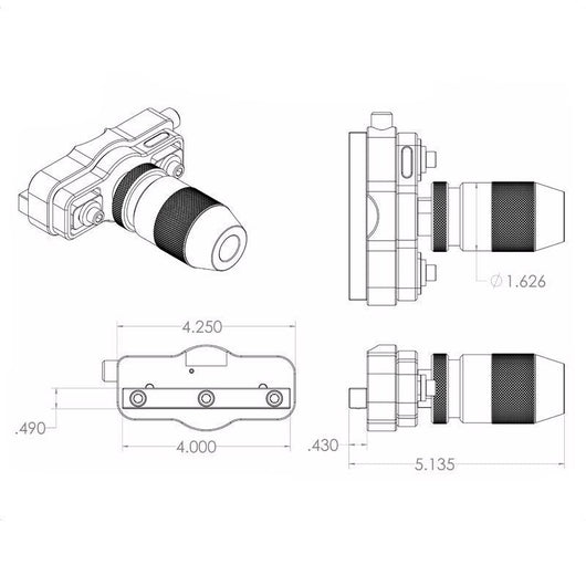 edge technology tool post drill chuck