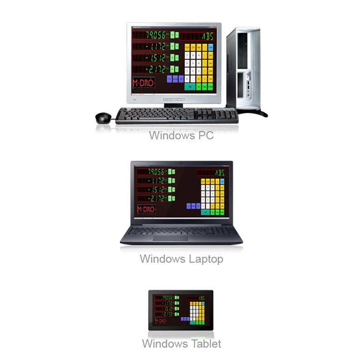 m dro pc based dro digital readout 4 axis interface with software