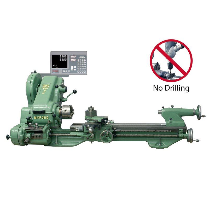 2-Axis Myford Super 7 Lathe Digital Readout DRO Kit for Long Bed