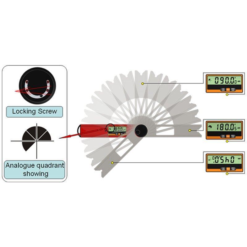 Protractor Machine Digital Angle Finder with Level - High precision protractor – Machine-DRO