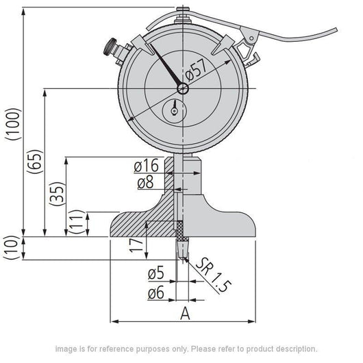 0 200mm mitutoyo 7211 dial depth gauge metric