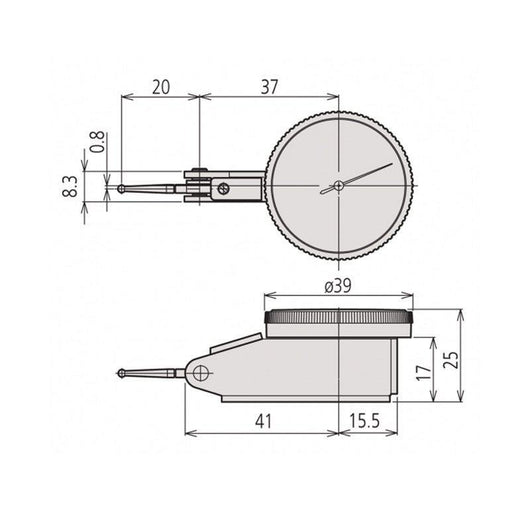 mitutoyo 0 03 horizontal dial lever test indicator