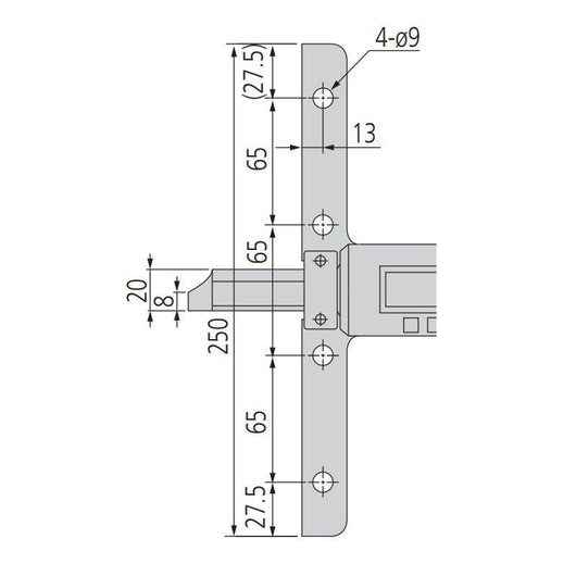 0 750mm 0 30 mitutoyo 571 216 10 absolute digimatic depth gauge spc data output