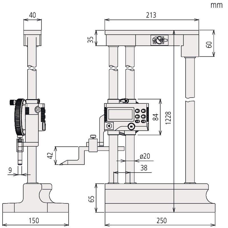 Mitutoyo Digital Height Gauge Double Column 0-40"/1000mm Probe Connect ...