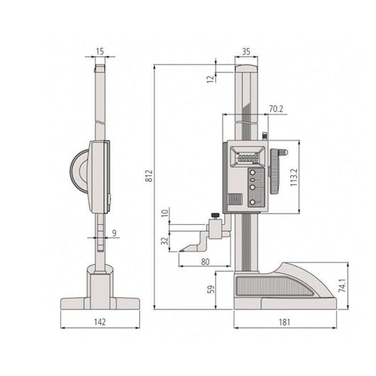 mitutoyo mit 570 314 digital digital height gauge digimatic 600mm 24 inch