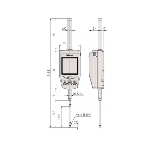 mitutoyo 60 9mm 2 4 digital multi functional indicator high accuracy mit 543 564e
