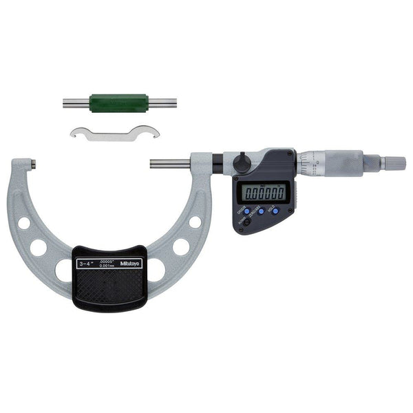 mitutoyo digital micrometer non rotating spindle inch metric 3 4 406 353 30