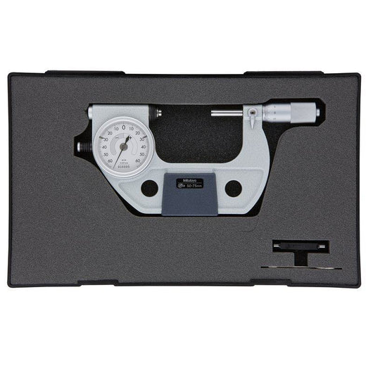 mitutoyo indicating micrometer with button left 50 75mm 510 123