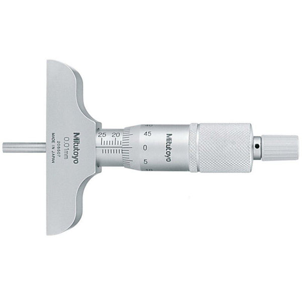 0 25mm mitutoyo 128 102 depth micrometer ratchet stop