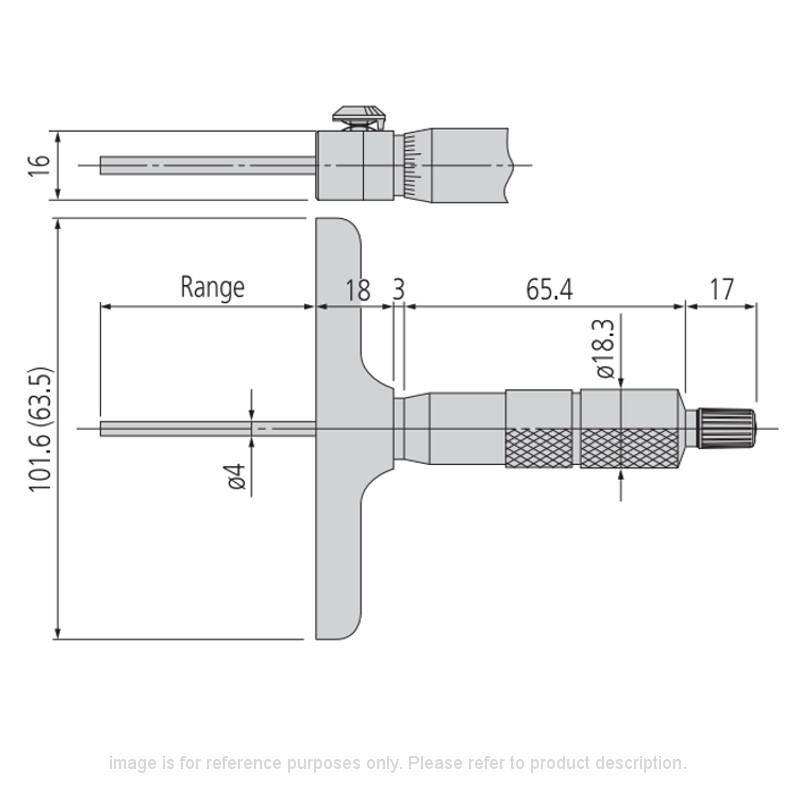 0-300mm Mitutoyo 129-153 Interchangeable Rod Depth Micrometer Gauge 10 ...