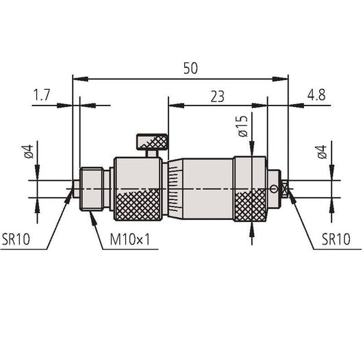 mitutoyo tubular inside micrometer carbide tipped 2 60 inch 137 220