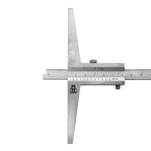 0 500mm 0 20 inch moore and wright vernier depth gauge 0 05mm 1 128 mw170 50b