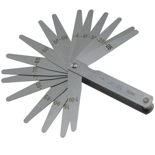moore and wright 0 05 1 00mm metric feeler gauge set precision range 393m