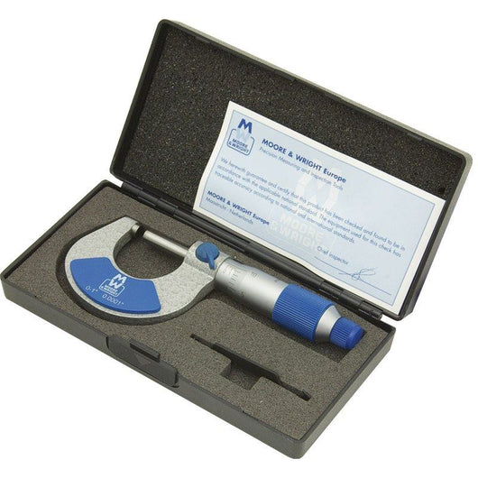 moore and wright 0 1 imperial external micrometer 200 series mw200 01i