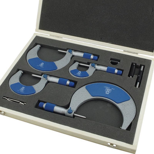 moore and wright 0 4 imperial external micrometer set mw215 series mw215 02bli