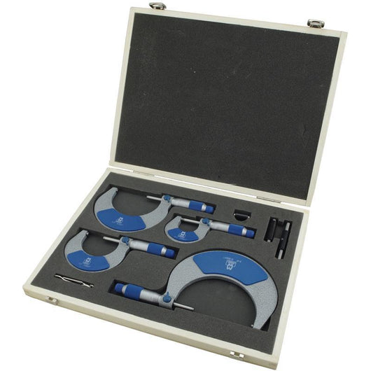 moore and wright 0 4 imperial external micrometer set mw215 series mw215 02bli