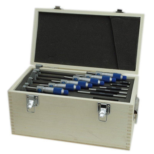 moore and wright 0 150mm metric external micrometer set mw215 03bl