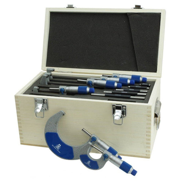 moore and wright 0 6 imperial external micrometer set mw215 series mw215 03bli
