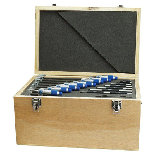 moore and wright 0 200mm metric external micrometer set mw215 04bl