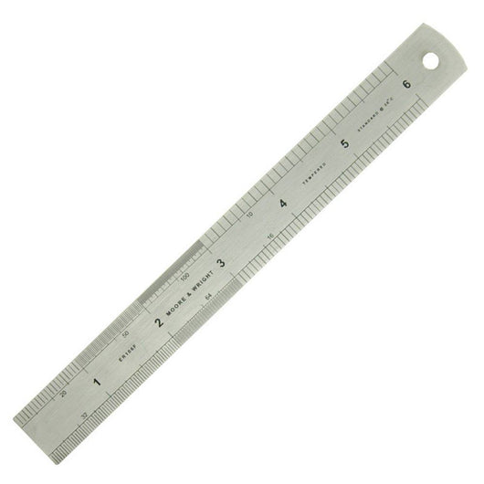 moore and wright 150mm 6 engineers rule 19mm wide er106f