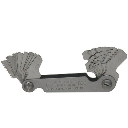 moore and wright iso metric screw pitch gauge 809