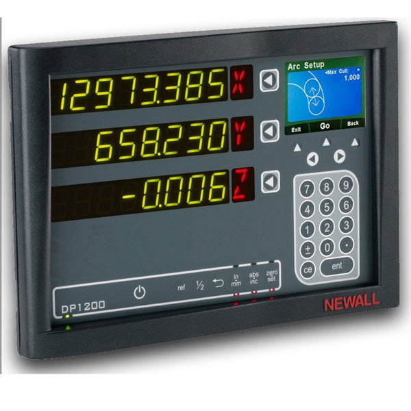 newall dp1200 three plus one axis digital read out display console