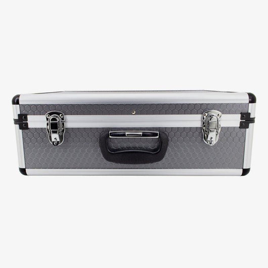 grey toolbox flight case with tool tray and internal dividers l460 x w360 x h160mm