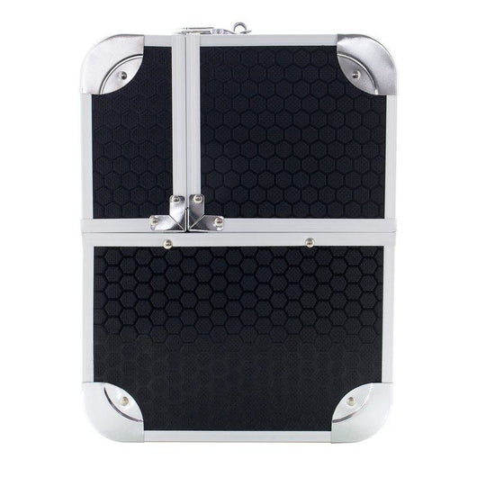 roc cases black toolbox fishing tackle bait case l360 x w270 x h215mm with fold out trays
