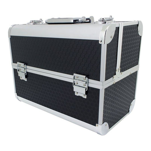 roc cases black toolbox fishing tackle bait case l360 x w270 x h215mm with fold out trays