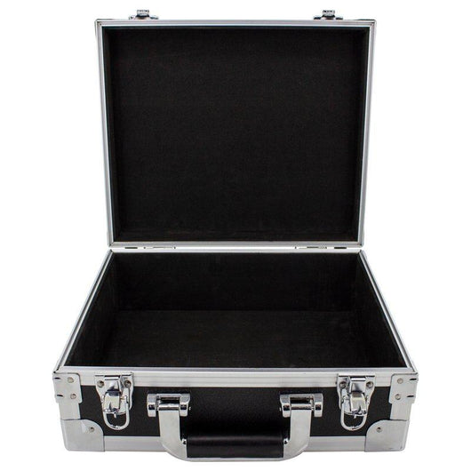 heavy duty black aluminium flight case l330 x w280 x h130mm 13 x 11 x 5 1 8