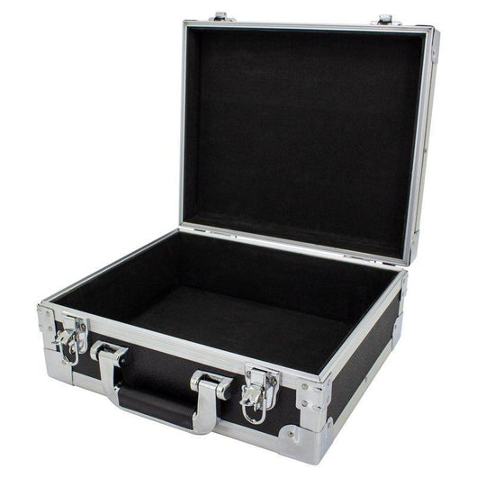 heavy duty black aluminium flight case l330 x w280 x h130mm 13 x 11 x 5 1 8