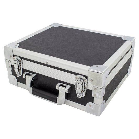 heavy duty black aluminium flight case l330 x w280 x h130mm 13 x 11 x 5 1 8